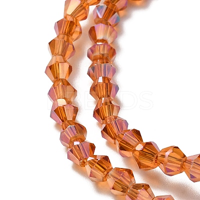 Transparent Electroplate Glass Bead Strands EGLA-YW0001-50B-1