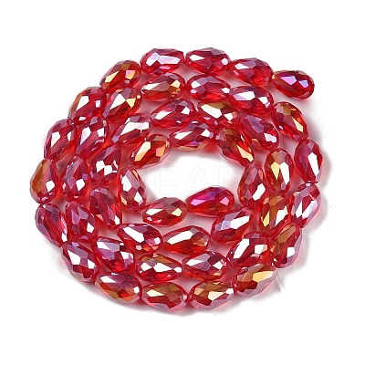 Transparent Electroplate Glass Beads Strands EGLA-N013-T10mm-B12-1
