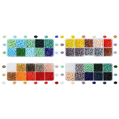 1300Pcs 10 Styles Glass Beads GLAA-YW0003-46-1