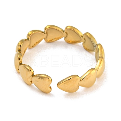 304 Stainless Steel Open Cuff Rings for Women RJEW-L125-07G-02-1