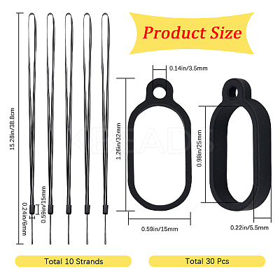 DIY Anti-lost Electronic Stylus & Lighter Pendant Necklace Making Kit AJEW-GF0007-87-1