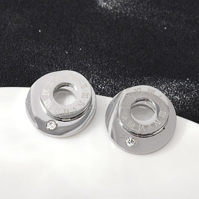 304 Stainless Steel Rhinestone Stud Earrings EJEW-Z089-06P-1