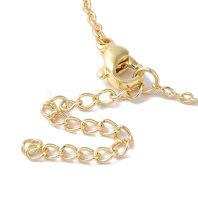 Brass Micro Pave Clear Cubic Zirconia Cable Chain Heart Pendant Necklaces for Women LS-NJEW-C054-01G-1