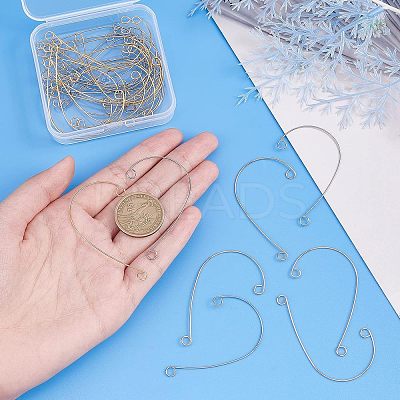 40Pcs 2 Colors 316 Stainless Steel Ear Cuff Findings STAS-UN0037-75-1