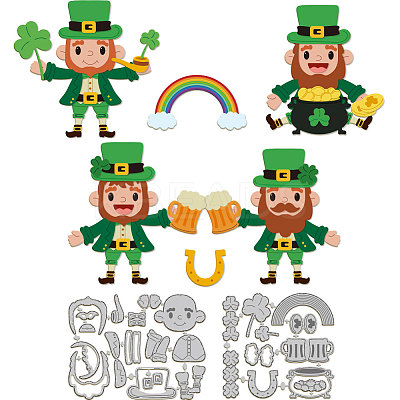 Saint Patrick's Day Carbon Steel Cutting Dies Stencils DIY-WH0309-1613-1
