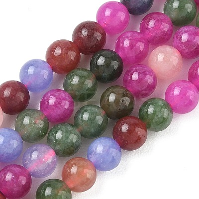 Dyed Natural Malaysia Jade Beads Strands G-G021-02A-29-1