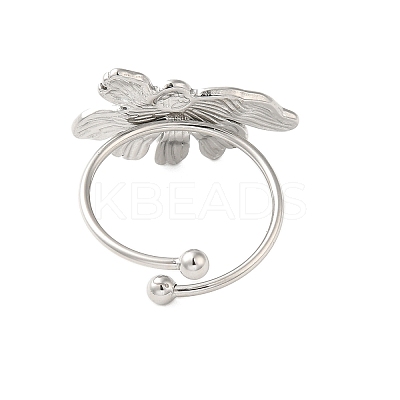 Non-Tarnish 304 Stainless Steel Open Cuff Ring RJEW-M167-10B-P-1