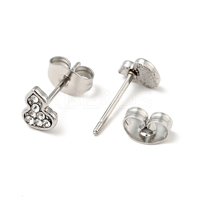 Rhinestone Gourd Stud Earrings with 316 Surgical Stainless Steel Pins EJEW-A081-04P-1