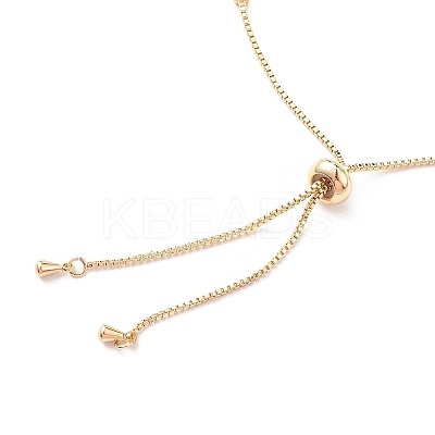 Cubic Zirconia Rectangle Link Silder Bracelet with Crystal Rhinestone BJEW-C040-02G-1