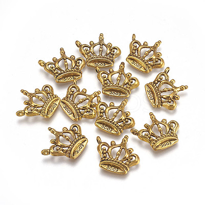 Tibetan Style Metal Alloy Crown Pendants LS-X-GLF10497Y-NF-1