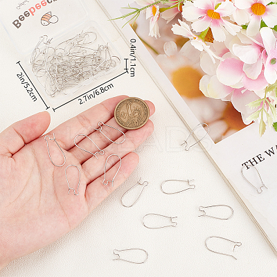 50Pcs Brass Hoop Earring Findings KK-BBC0015-46B-1