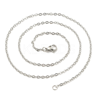 10Pcs 304 Stainless Steel Cable Chain Necklaces Set for Men Women STAS-YW0002-01P-1