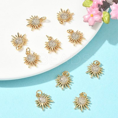 SHEGRACE Brass Micro Pave Cubic Zirconia Pendants XGRQ3D471-467G-1