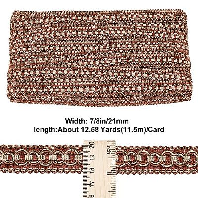 Polyester Braided Lace Trims OCOR-WH0070-21B-1