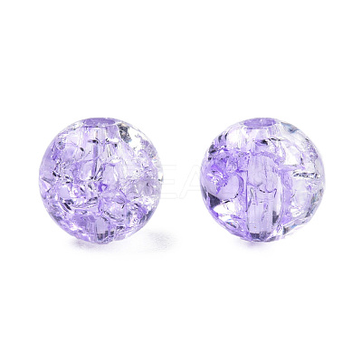 Transparent Crackle Acrylic Beads CACR-N002-19B-1