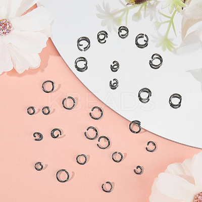300Pcs 304 Stainless Steel Open Jump Rings STAS-BBC0008-85-1