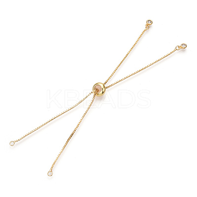 Rack Plating Adjustable Brass Slider Bracelet Making X-MAK-R025-02G-1-1