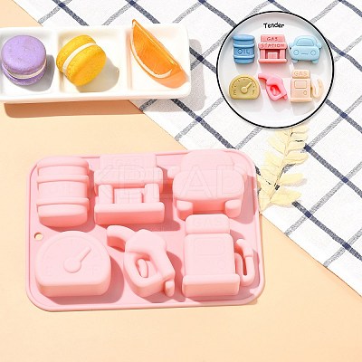 2Pcs Gas Station Themed Silicone Fondant Molds ST-CJ0043-023-1