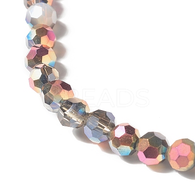 Transparent Electroplated Glass Beads Strands X-GLAA-G097-04D-1