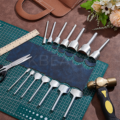 14Pcs 14 Styles High Carbon Steel Leather Craft Tools TOOL-UN0001-61-1