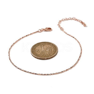 Brass Link Chain Bracelets for Women BJEW-G735-06RG-1