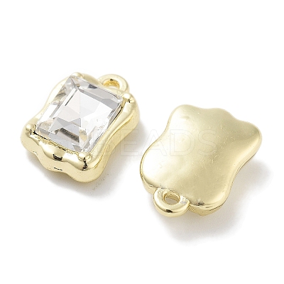 Rack Plating Alloy Rhinestone Charms PALLOY-F311-18G-01-1