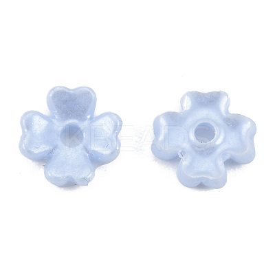 Resin Imitation Pearl Bead Caps X-RESI-N036-03-1