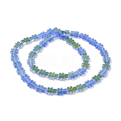 Transparent Electroplate Glass Beads Strands LS-GLAA-F122-05A-1