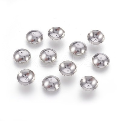 Non-Tarnish 201 Stainless Steel Bead Caps STAS-F188-16P-1