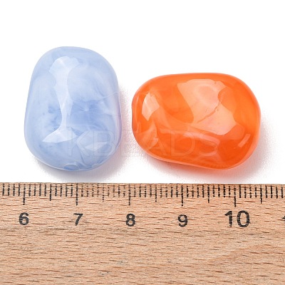 Two-Tone Imitation Gemstone Acrylic Beads AC-CBA7B05-07-1
