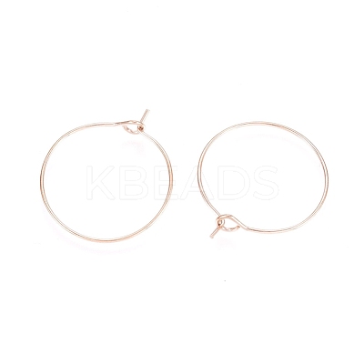 Ion Plating(IP) 316L Surgical Stainless Steel Hoop Earring Findings STAS-D164-03RG-1