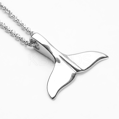 Stainless Steel Pendant Necklaces NJEW-JN02035-1