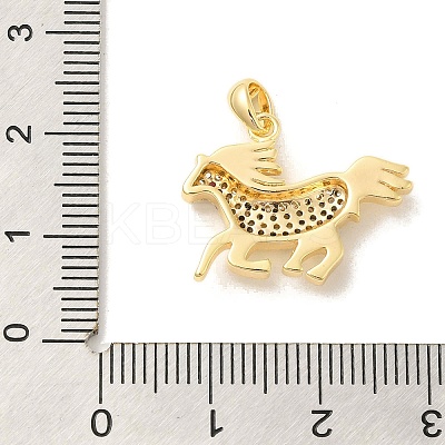 Brass Micro Pave Cubic Zirconia Pendants KK-Z073-17G-1