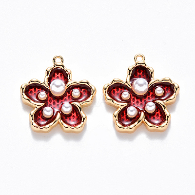 Brass Enamel Pendants KK-T049-052G-03-NF-1