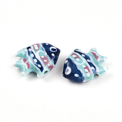 Handmade Porcelain Beads PORC-N009-08F-1