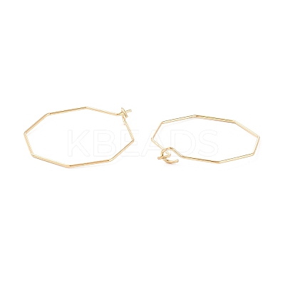 Ion Plating(IP) 316 Stainless Steel Hoop Earrings Findings X-STAS-C029-02G-1