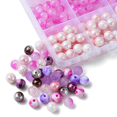DIY Round Acrylic Beads Bracelets Jewelry Making Kits DIY-FS0007-40-1