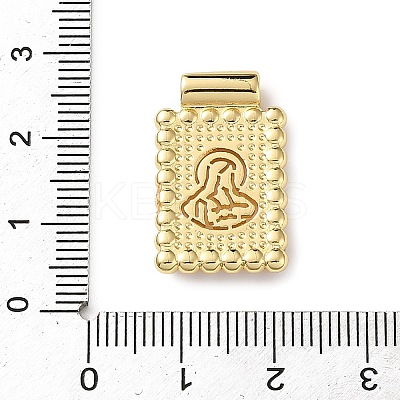 Brass & Plastic Pearl Pendants KK-L269-01G-03-1