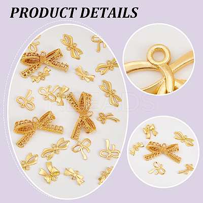 100Pcs Bowknot Alloy Pendants & Links Sets Charms FIND-GA0004-85-1