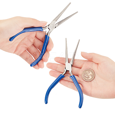 45# Carbon Steel Long Chain Nose Pliers PT-SC0001-55-1