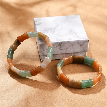 Natural Mixed Gemstone Beaded Stretch Bracelets for Women Men BJEW-M049-12-1