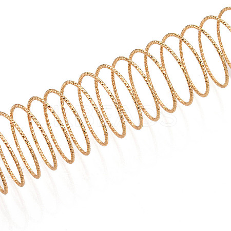 Textured Round Brass Jewelry Wires KK-N258-03G-1
