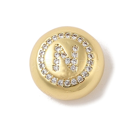 Rack Plating Brass & Cubic Zirconia Pendants KK-Z047-07G-N-RS-1