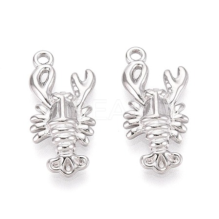 304 Stainless Steel Lobster Pendants STAS-T067-24P-1