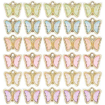 30Pcs Glass Pendants FIND-SC0015-11-1