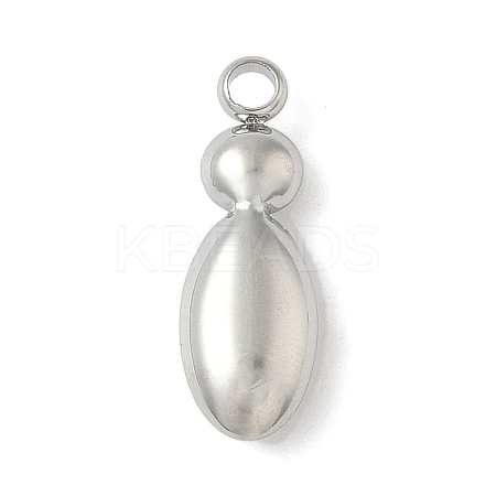 304 Stainless Steel Initial Pendants STAS-S186-12I-P-1