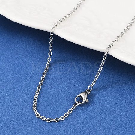 Tarnish Resistant 304 Stainless Steel Cable Chain Necklace Making LS-STAS-P045-05P-1