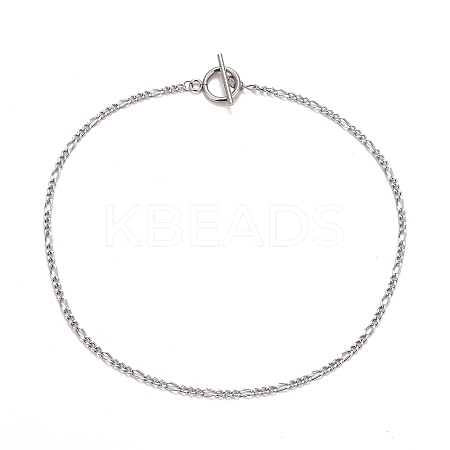 Non-Tarnish 304 Stainless Steel Chain Necklaces LS-NJEW-A002-08P-1