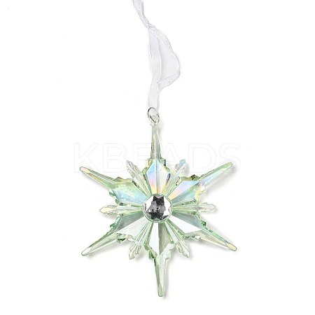 Christmas Transparent Plastic Pendant Decoration LS-HJEW-G022-01C-1