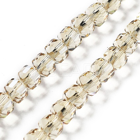Electroplate Rondelle Glass Beads Strands EGLA-A036-09A-PL01-1